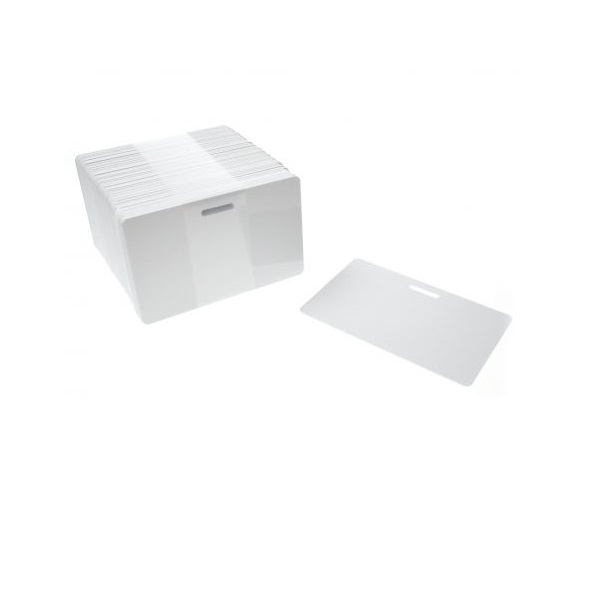 Bilde av Card with slot punched landscape blank white - CR80. 70102024 (DE,SE,NO,FI,RO,PL)
