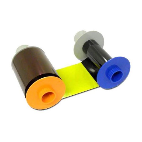 Picture of HID Fargo HDP5000 4-color+black on other side ribbon (YMCKK) - 500 print. Fargo 84052. Only works on duplex printer. FARGO84052. Discontinued replaced by #FARGO84512