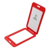 Picture of Red 86x54 mm Card holder / carrying case hard plastic / Badge holder. Clear on both sides. (vertical / portrait). 60270345
