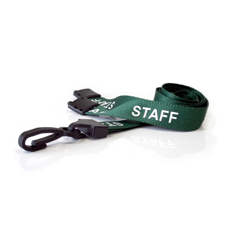 Bilde av Staff green lanyard / keyhanger 15 mm with plastic J clip. 60270598 (DE,SE,NO,FI,RO,PL)