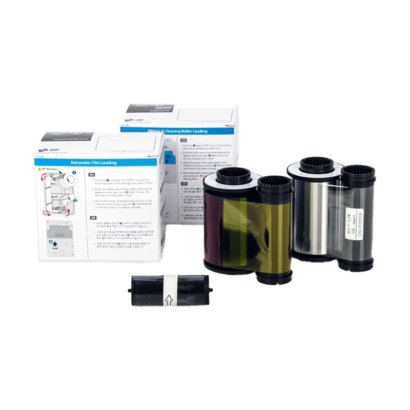 Picture of Smart-81 4 color ribbon/dye film (YMCK) and retransfer film - 500 print. Smart 55653547 / 653547.